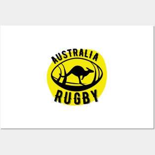 Australia Rugby - Straya Wallaby Rugby Gift for Rugby lovers who adore Australia. Posters and Art